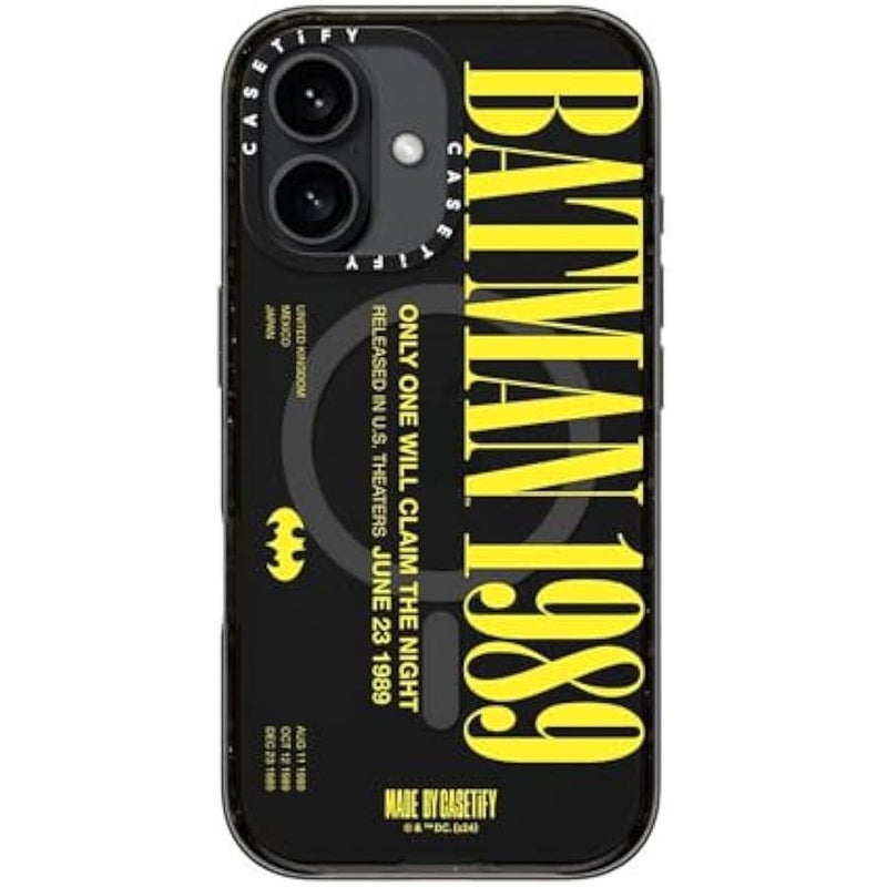 Casetify Impact iPhone 16 Case 【Batman Co-Lab / 4X Military Grade Drop Tested / 8.2ft Drop Protection/Compatible with Magsafe】 - Batman 1989 - Clear Black - Image 5