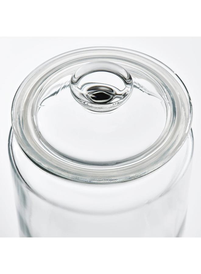 زبون برطمان مع غطاء، زجاج شفاف، سعة 1.8 لتر - Image 5