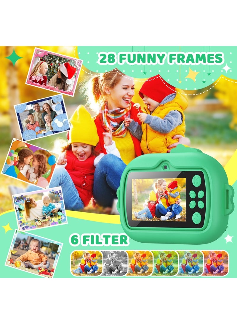 Generic Instant camera for kids Dinosaur – Thermal printing – Jurassic shockproof case – 3 rolls included – Photo/Selfie – Video 1080P – 32 GB educational memory card - Image 5