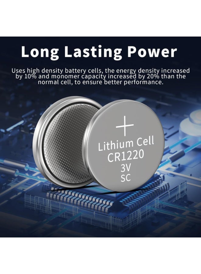 PKCELL CR1220 Battery 10-Pack CR1220 3V Lithium Battery - Image 5