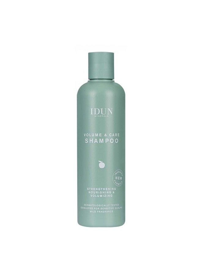 IDUN MINERALS Volume Shampoo Strengthening & Nourishing Moisturizing & Lightweight For Thin Hair W/Malic Acid Apple Stem Cell Extract & Panthenol 100% Vegan Dermatologist Tested 8.45 Oz  - Image 2