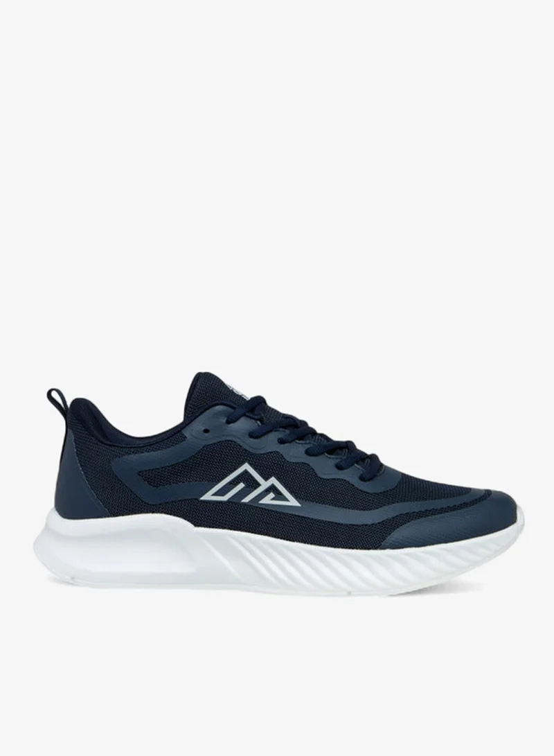 Panelled Lace-Up Sports Shoes