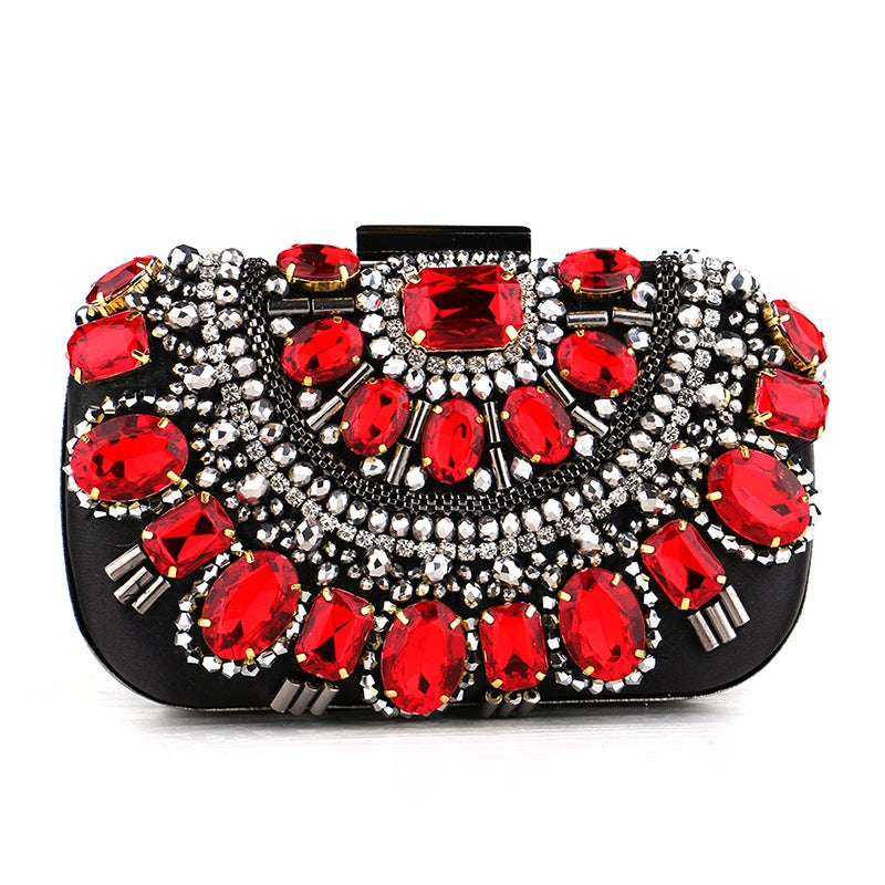 Light Luxury Handmade Beaded Evening Bag, Fashion, Elegant Ladies' Clutch, Exquisite Dress, Prom, Wedding, Crossbody Bag - Image 1