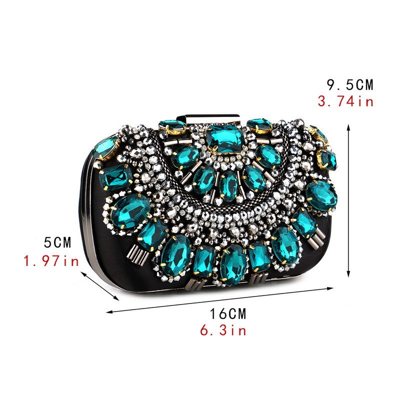 Light Luxury Handmade Beaded Evening Bag, Fashion, Elegant Ladies' Clutch, Exquisite Dress, Prom, Wedding, Crossbody Bag - Image 3