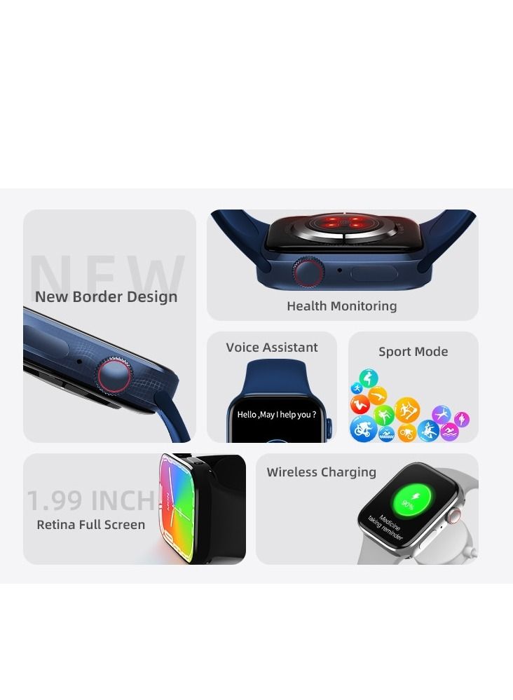 AROAQ HW8 MAX 1.99 Inch Full Touch HD Screen Wireless Charging Smartwatch - Image 3