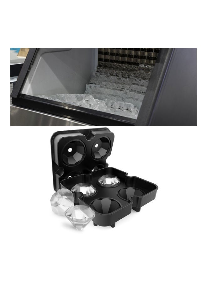 NIBEMINENT Reusable Silicone Diamond Ice Cube Tray Black 6x6x4cm - Image 2