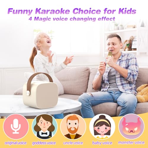 MEGUO Mini Karaoke Machine,Funny Toys Christmas Birthday Gifts for Kids Age 4-12 Girls,Boys,Adults,MEGUO Karaoke Microphone Toys for 4,5,6,7,8,9,10,11,12+ Year Old Girls Boys Kids Birthday Party - Image 3