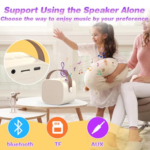 MEGUO Mini Karaoke Machine,Funny Toys Christmas Birthday Gifts for Kids Age 4-12 Girls,Boys,Adults,MEGUO Karaoke Microphone Toys for 4,5,6,7,8,9,10,11,12+ Year Old Girls Boys Kids Birthday Party - Image 5