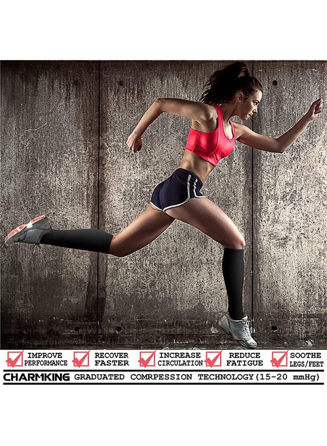 GIFT 3 Pairs Compression Socks for Women & Men Circulation 15-20 mmHg is Best Support for Athletic Running Cycling - Image 5