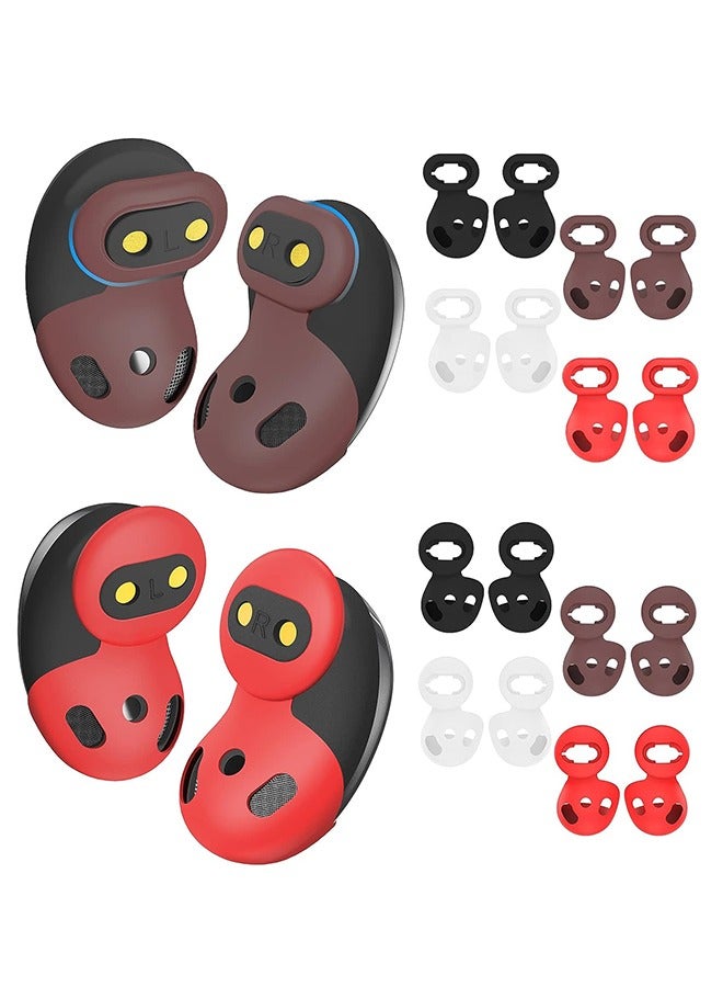 8 Pairs Ear Tips for Galaxy Buds Live, Silicone Covers Eartips Accessories Compatible with Samsung Galaxy Bud Live Anti-Slip Ear Tip Cover Wing - Image 1