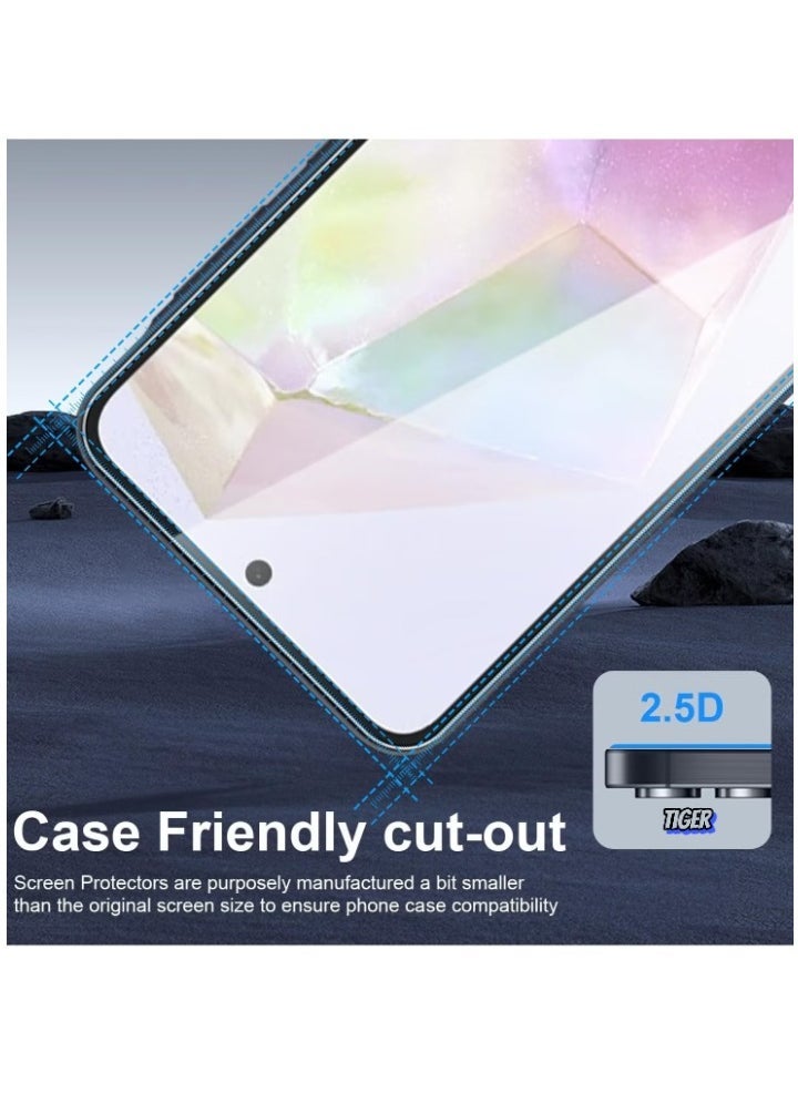 TIGER Samsung Galaxy A35 5G Screen Protector Pack of 3 – Ultra-Clear, Shatterproof, Anti-Scratch Film – Bubble-Free Full Coverage Tempered Glass for Samsung Galaxy A35 5G, Perfect Fit and Maximum Protection - Image 2