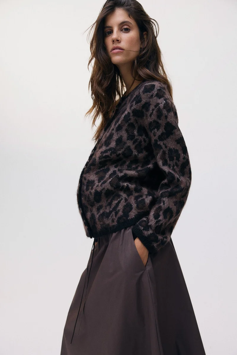 H&M MAMA Jacquard-knit cardigan