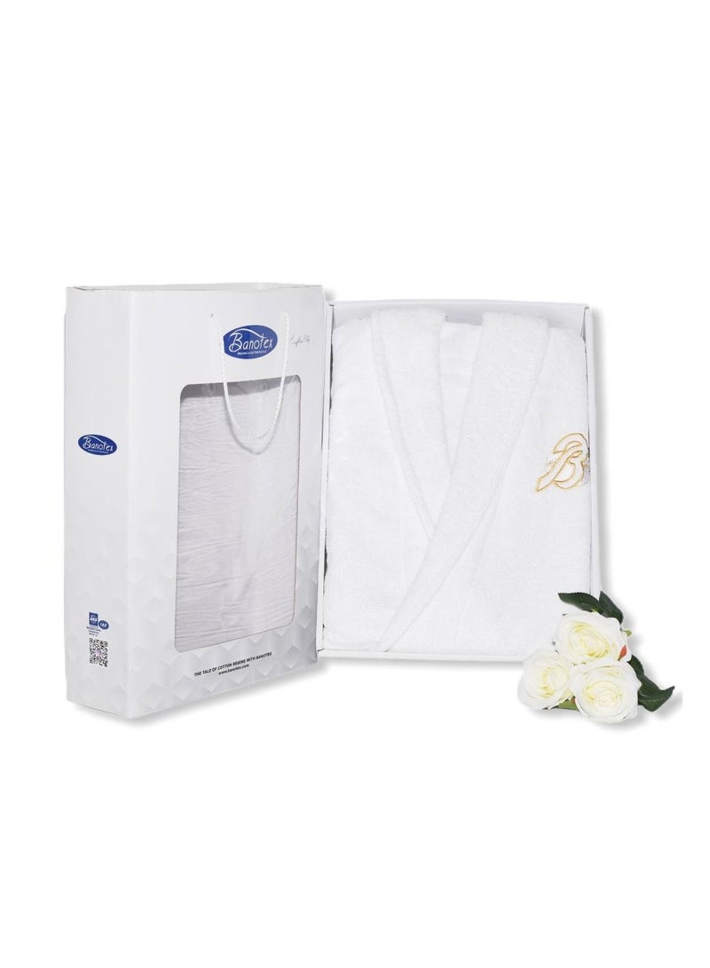 Banotex Egyptian Cotton Bath Robe with Bow Slipper And Waist Belt  - Image 4