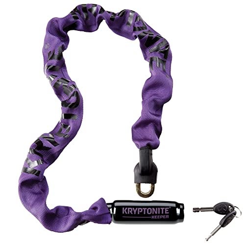 Kryptonite Keeper 785 Bike Chain Lock, 2.8 Feet Long Heavy Duty Anti-Theft Bicycle Chain Lock with Keys for Bike, Motorcycle, Scooter, Bicycle, Door, Gate, Fence,Purple - Image 1