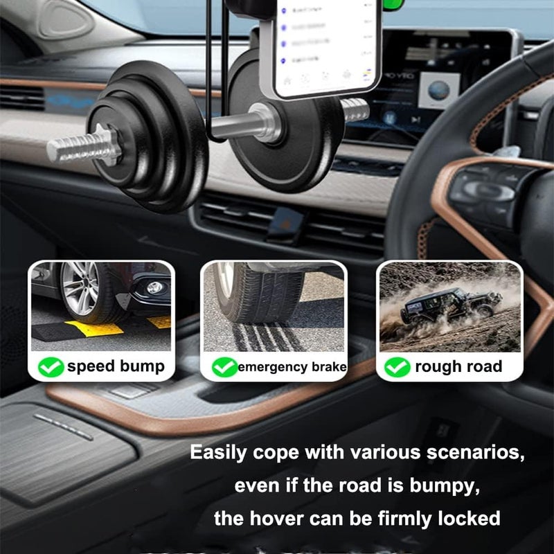 klarako Zebe Phone Holder-Rearview, Zebe Multifunctional Phone Holder, 2023 New Adjustable 360° Rotating Universal Rearview Mirror Phone Holder, Auto Phone Holder Clip for Car Visor/Car Mirror/Desk (black) - Image 4