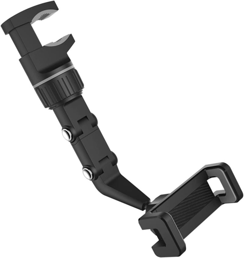 klarako Zebe Phone Holder-Rearview, Zebe Multifunctional Phone Holder, 2023 New Adjustable 360° Rotating Universal Rearview Mirror Phone Holder, Auto Phone Holder Clip for Car Visor/Car Mirror/Desk (black) - Image 1
