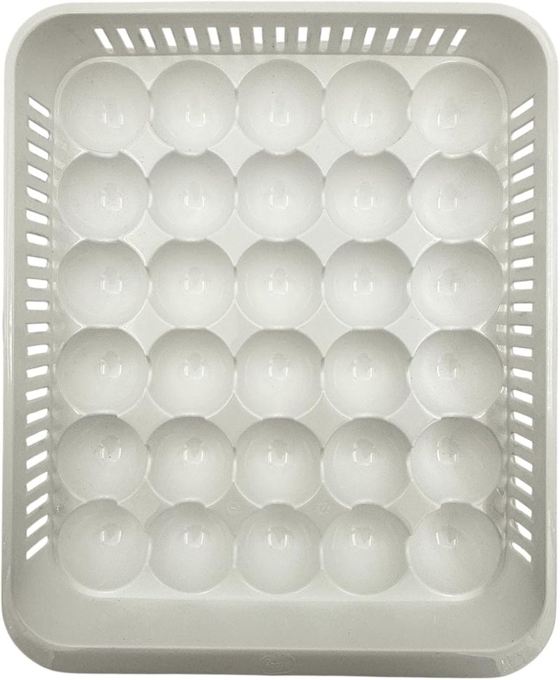 بي آند دي صينية تخزين البيض من B&D بسعة 30 فتحة – منظم بلاستيكي أبيض، مقاس 27.8×33.5×7.3 سم - Image 5