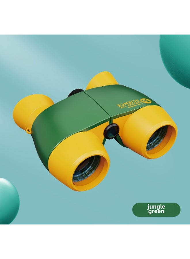 Children's Telescope Outdoor Portable Binocular Optical High-power HD Student Handheld High-end Science And Education Toys-Color:8631 * Jungle Green - Image 1