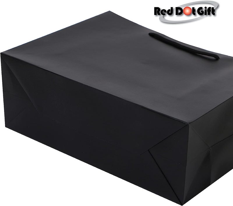 Red Dot Gift REDDOTGIFT® Pack of 10 Textured Paper Bags,Gift Bags Shopping Bag Party Favor Bags for Birthday Mother’s Day, Baby Shower Bridal Shower Wedding Gift (XL H40*50 * 15cm, Black) - Image 4