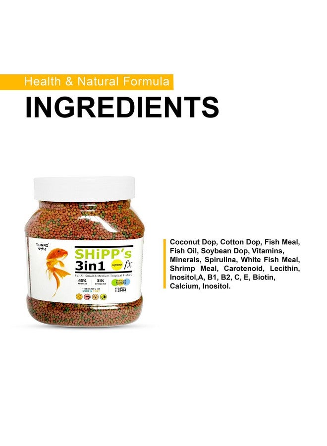 TUNAI 3In1 1Mm Pellets Shipp Formula Fish Food|450G|Aquarium Fish Food For All Adult Small To Medium Tropical Fishes - Image 4