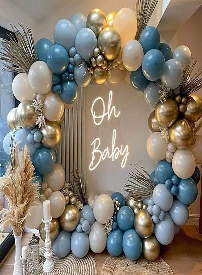 KALOR 12 Inch Retro Peacock Blue Balloons, 50 Pcs Latex Helium Balloons for Kid's Birthday Party, Baby Shower, Wedding, Graduate Party Decorations - Image 3