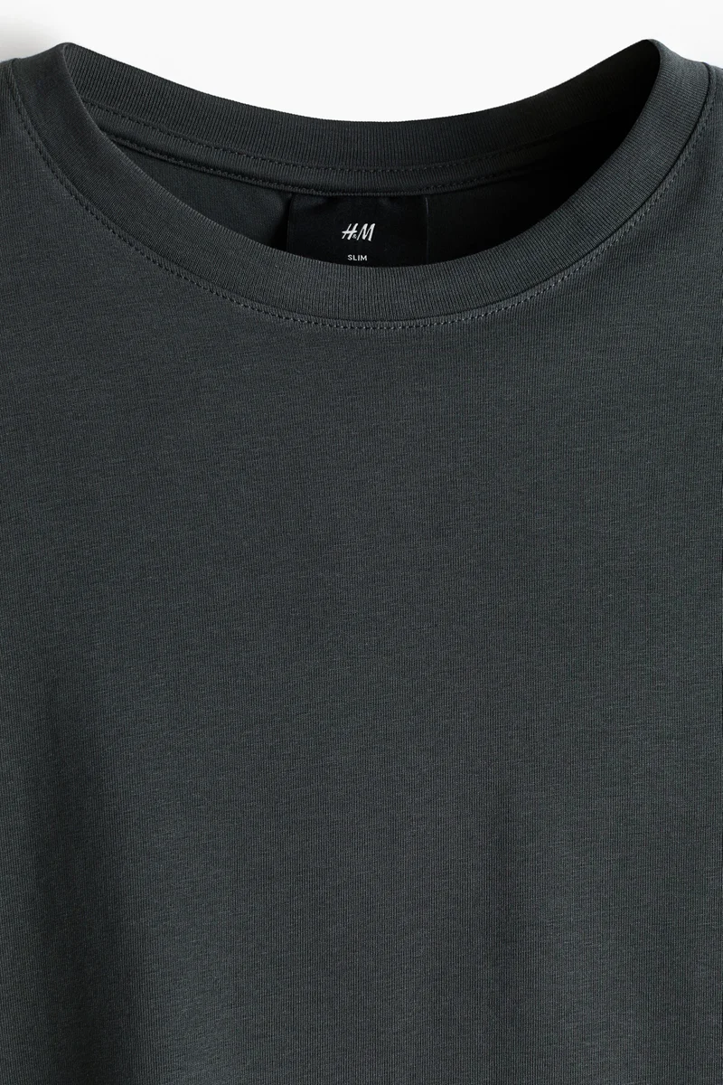 H&M  Round-neck T-shirt Slim fit for Men | Best Price UAE