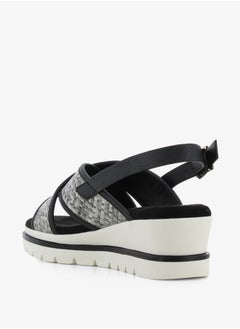 SJ Women's Cross Strap Sandals with Buckle Closure and Platform Heels  - Image 5