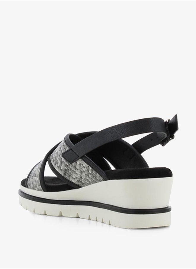 SJ Women's Cross Strap Sandals with Buckle Closure and Platform Heels  - Image 5