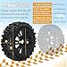 RC Station 18 Scale RC Buggy Tires 17mm Hex RC Wheels and Tires PreGlued 17mm Hex 18 RC Buggy Tires and Wheels with Foam Inserts for Arrma Typhon 6S 3S Talion 6S Team Losi 8IGHT HPI 4PCS - Image 4