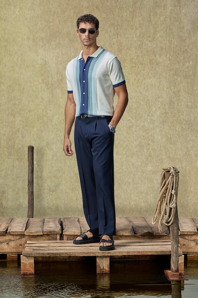 SNITCH Yacht Club Luxe Kniitted Polo Shirt