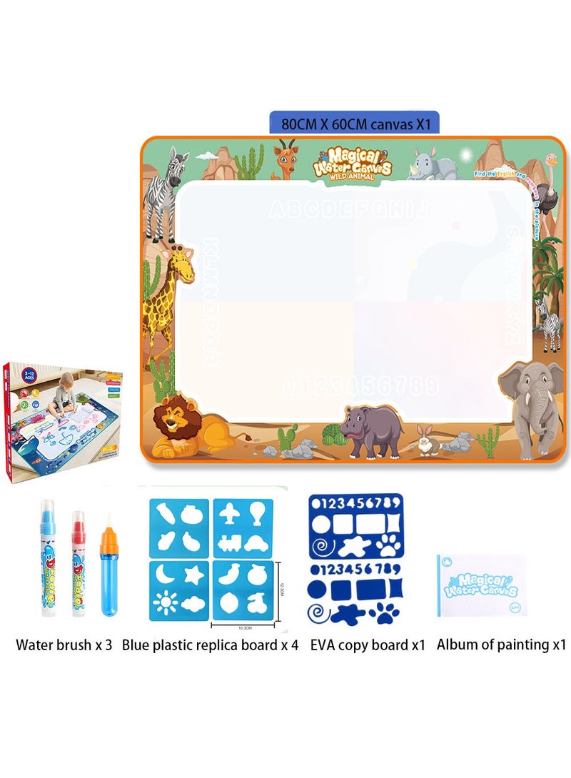 80*60CM Large Magic Water Drawing Mat Painting Kit Toys Doodling Mat Coloring Mat Desert World  - Image 2