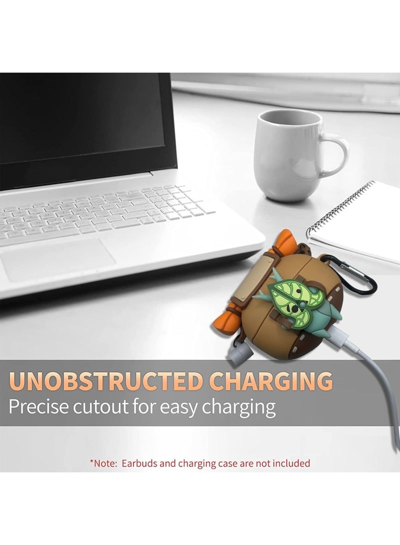 SOLARAE Silicone Case Cover for Bose Ultra Open Earbuds, Shockproof Full Protective Korok Case with Carabiner, Anime Silicone Yamaha Protective Cover for Bose Ultra Open - Image 3