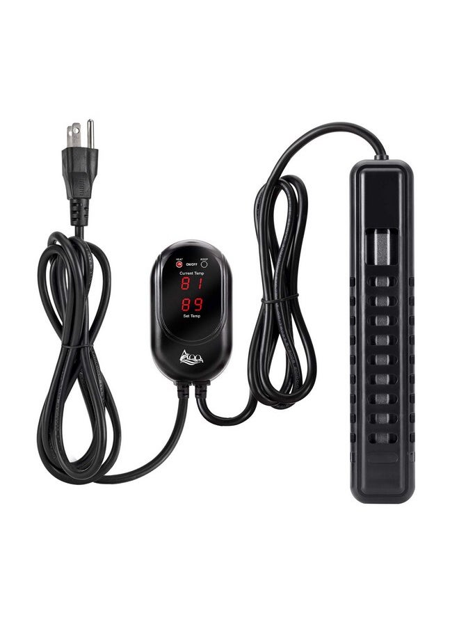 AQQA Submersible Aquarium Heater,100W/200W/300W/500W/800W/1000W/1200W Fish Tank Heater,External Temperature Controller LED Temperature Display,Suitable for Saltwater and Freshwater(200W)