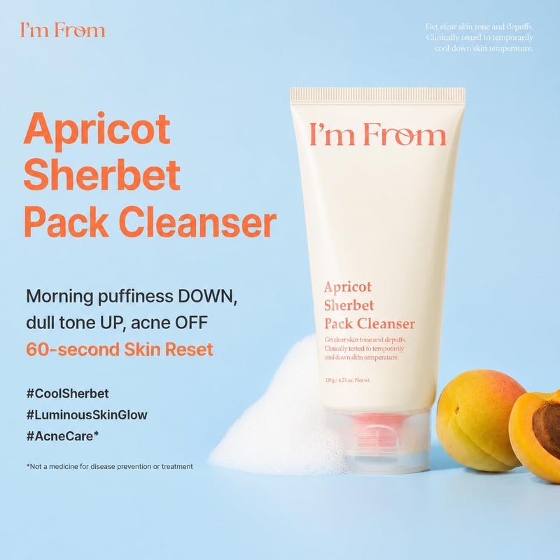 I'M FROM Apricot Sherbet Pack Cleanser 120G - Image 2