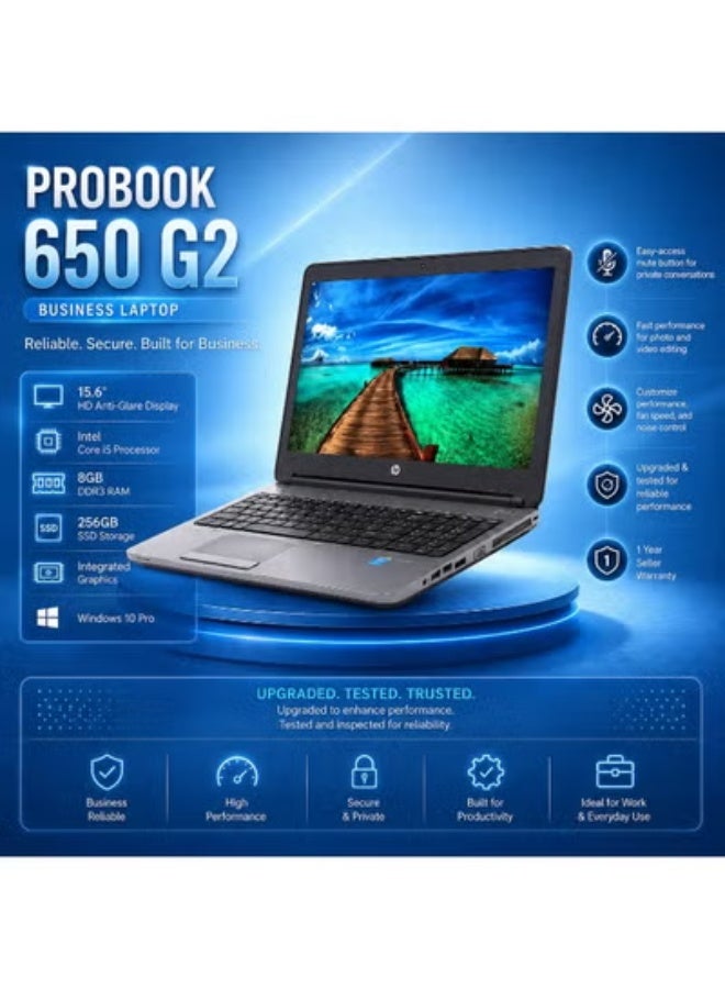 لابتوب 15.6 بوصة بمعالج Core i5 وذاكرة 8 جيجابايت وتخزين SSD سريع مع حامل وماوس وشنطة للعمل والدراسة والاستخدام اليومي - Image 2