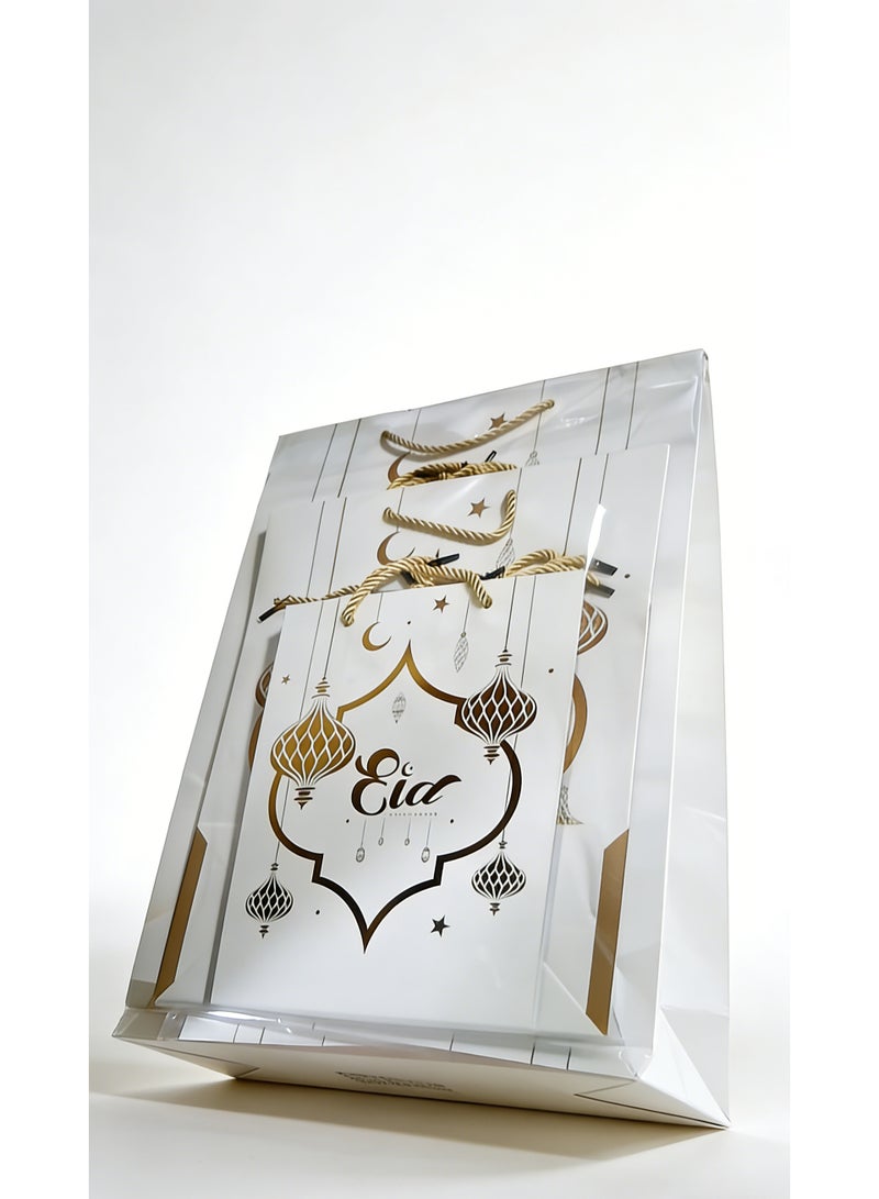 مجموعة حقيبة هدايا للتسوق، حقائب هدايا صغيرة بمقابض وحقائب بيع بالتجزئة بالجملة للأعمال الصغيرة والتسوق والبضائع وحقائب هدايا حفلات أعياد الميلاد وحفلات الزفاف - Image 4