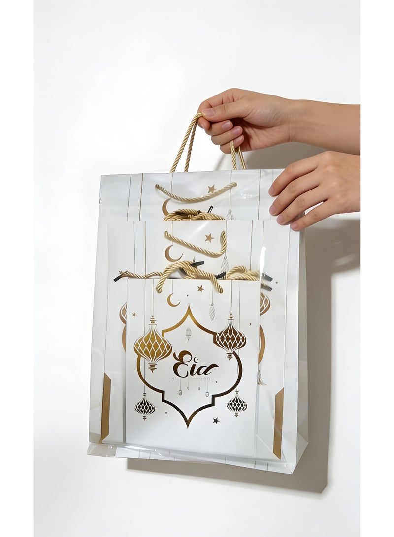 مجموعة حقيبة هدايا للتسوق، حقائب هدايا صغيرة بمقابض وحقائب بيع بالتجزئة بالجملة للأعمال الصغيرة والتسوق والبضائع وحقائب هدايا حفلات أعياد الميلاد وحفلات الزفاف - Image 5