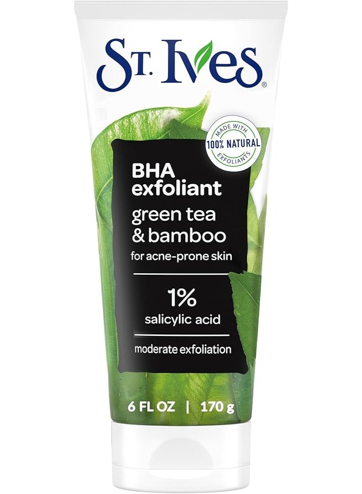 St. Ives Bha Exfoliant Green Tea & Bamboo for Acne-prone Skin 1% Salicylic Acid 170G 1pc