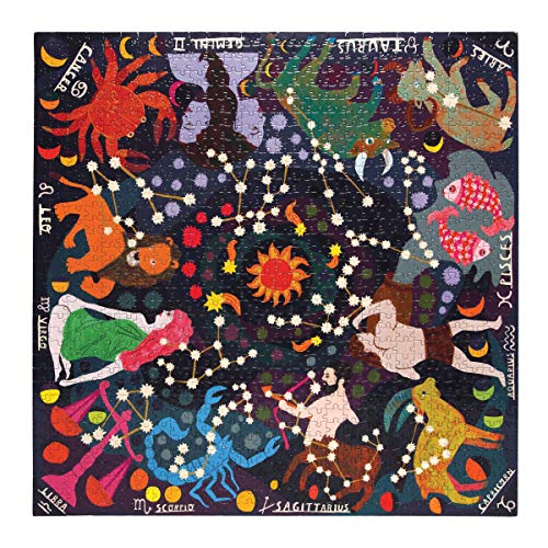 eeboo لعبة بازل زودياك كونستليشن 1000 قطعة من eeBoo بتصميم مضيء في الظلام، بازل للبالغين والعائلات، مع قطع لامعة وقوية وقليل من غبار البازل - Image 5