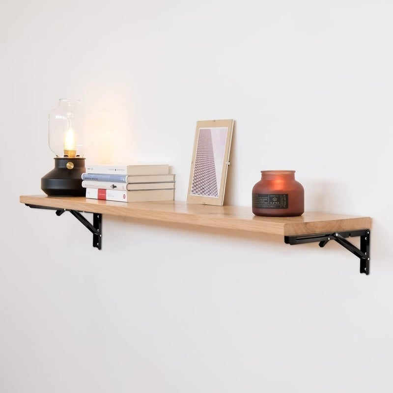 ToYooZe Folding Shelf Bracket Pair 30 CM Heavy Duty Wall Brackets for Shelves Foldable Table Bracket Study Table and Folding Angle Bracket Space Saving Foldable Shelf Bracket for Home and Kitchen - Image 2