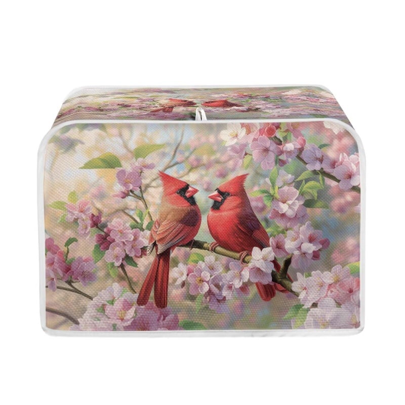 Talayituse Cardinal Cherry Blossom Print 2 Slice Toaster Covers Dust Protection Bread Maker Covers Toaster Oven Cloth Cover Kitchen Accessories Washable Appliance Cover S - Image 2