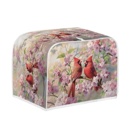 Talayituse Cardinal Cherry Blossom Print 2 Slice Toaster Covers Dust Protection Bread Maker Covers Toaster Oven Cloth Cover Kitchen Accessories Washable Appliance Cover S - Image 3