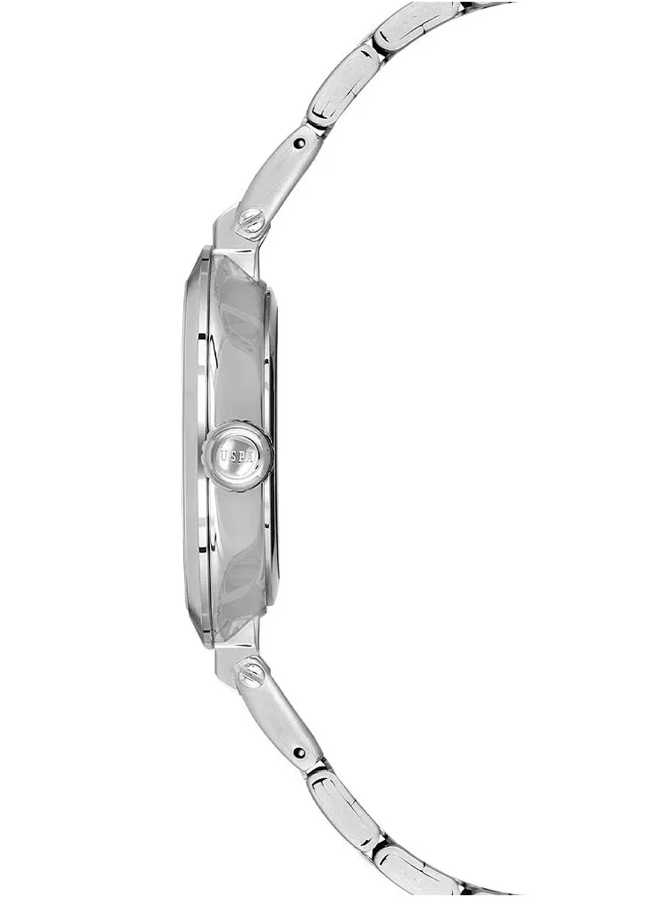U.S. Polo Assn. Women's 34mm Watch with Silver Dial & Stainless Steel Bracelet