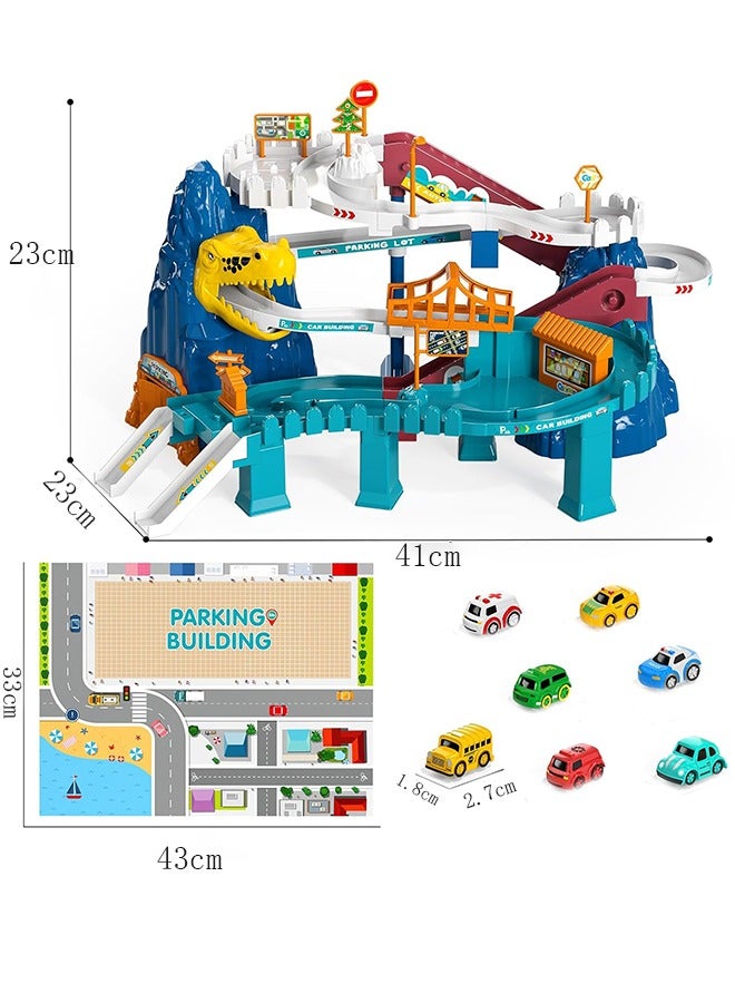 أيكين Toy Car Ramp Track Boy Toy for 3 4 5 6 7 Years Old Kids, Dinosaur Race Track, Winding Hill Road Track Car Toy, Dinosaur Climbing, Kids Toy Colorful Vehicle Small Car, Preschool Gift for Children 3 Years Old and Up - Image 2