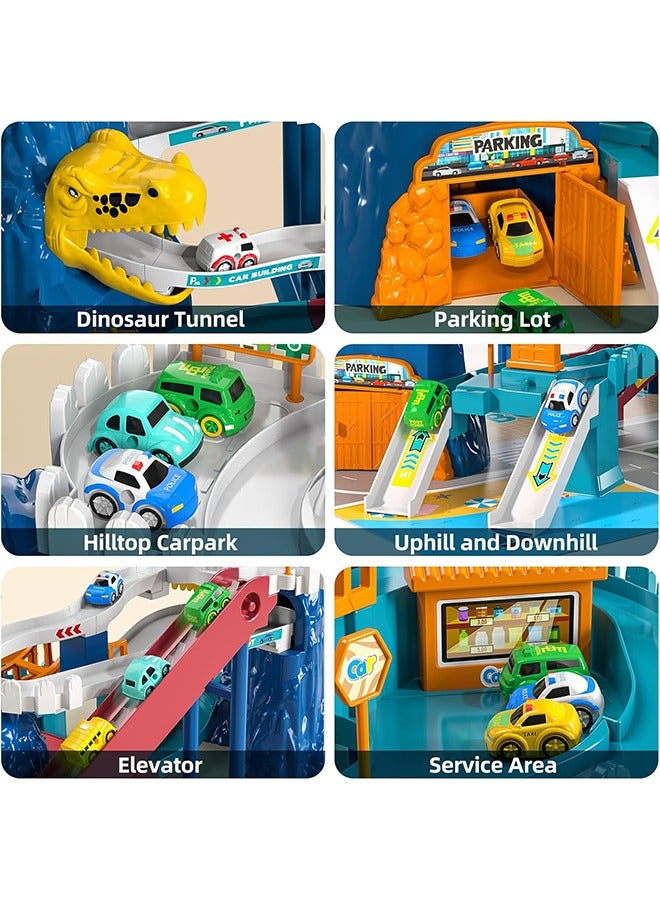 أيكين Toy Car Ramp Track Boy Toy for 3 4 5 6 7 Years Old Kids, Dinosaur Race Track, Winding Hill Road Track Car Toy, Dinosaur Climbing, Kids Toy Colorful Vehicle Small Car, Preschool Gift for Children 3 Years Old and Up - Image 3