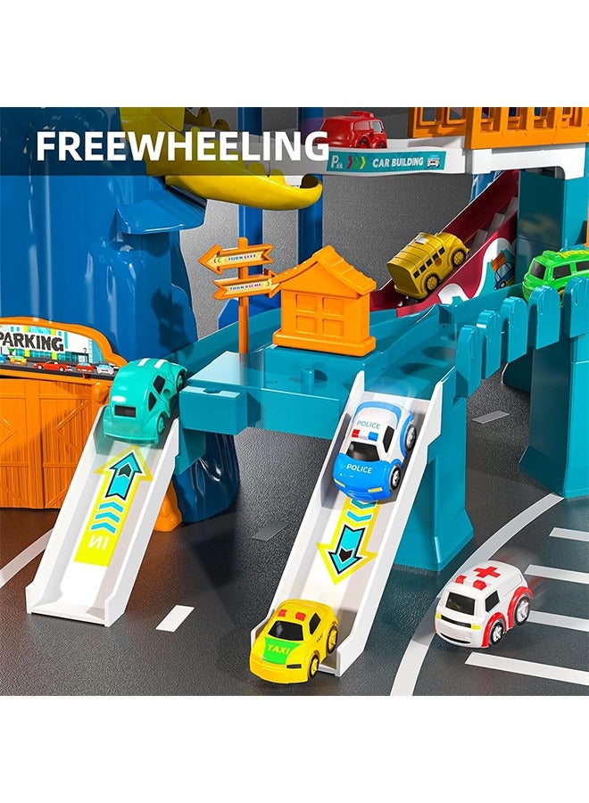 أيكين Toy Car Ramp Track Boy Toy for 3 4 5 6 7 Years Old Kids, Dinosaur Race Track, Winding Hill Road Track Car Toy, Dinosaur Climbing, Kids Toy Colorful Vehicle Small Car, Preschool Gift for Children 3 Years Old and Up - Image 4