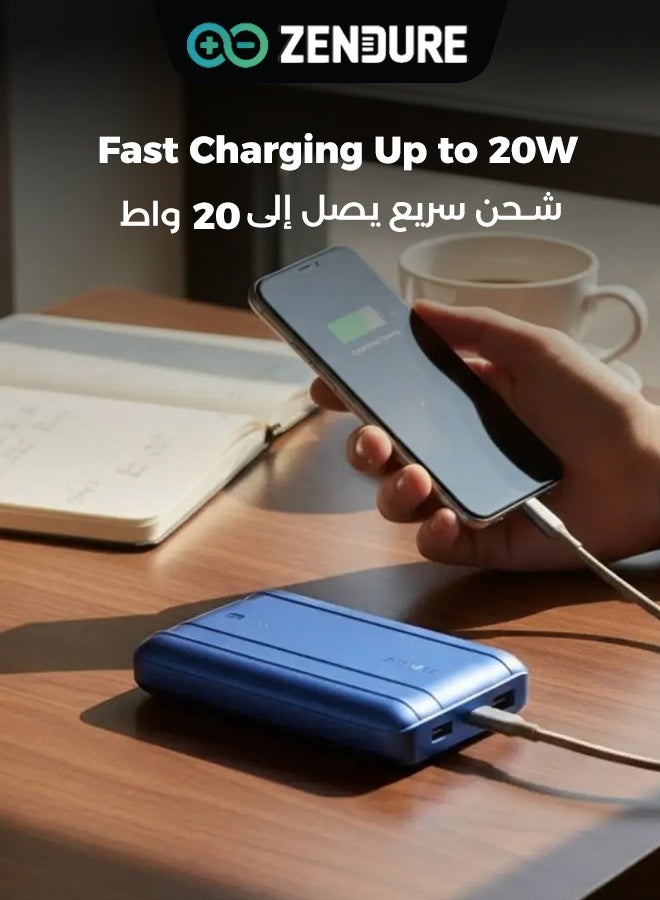 زينديور بطارية زيندور - S20 20000 مللي أمبير - 20 واط - أزرق - Image 2