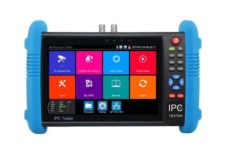 EVERSECU 7 Inch Touch Screen 5 in 1 CCTV Tester Support Upt to 4K IP Camera & 720P/1080P/3.0mp/4.0mp/5.0 Megapixel AHD, TVI, CVI & CVBS Analog Camera, with Keyboard/IP Discovery/Compatible ONVIF/WiFi/APP - Image 1