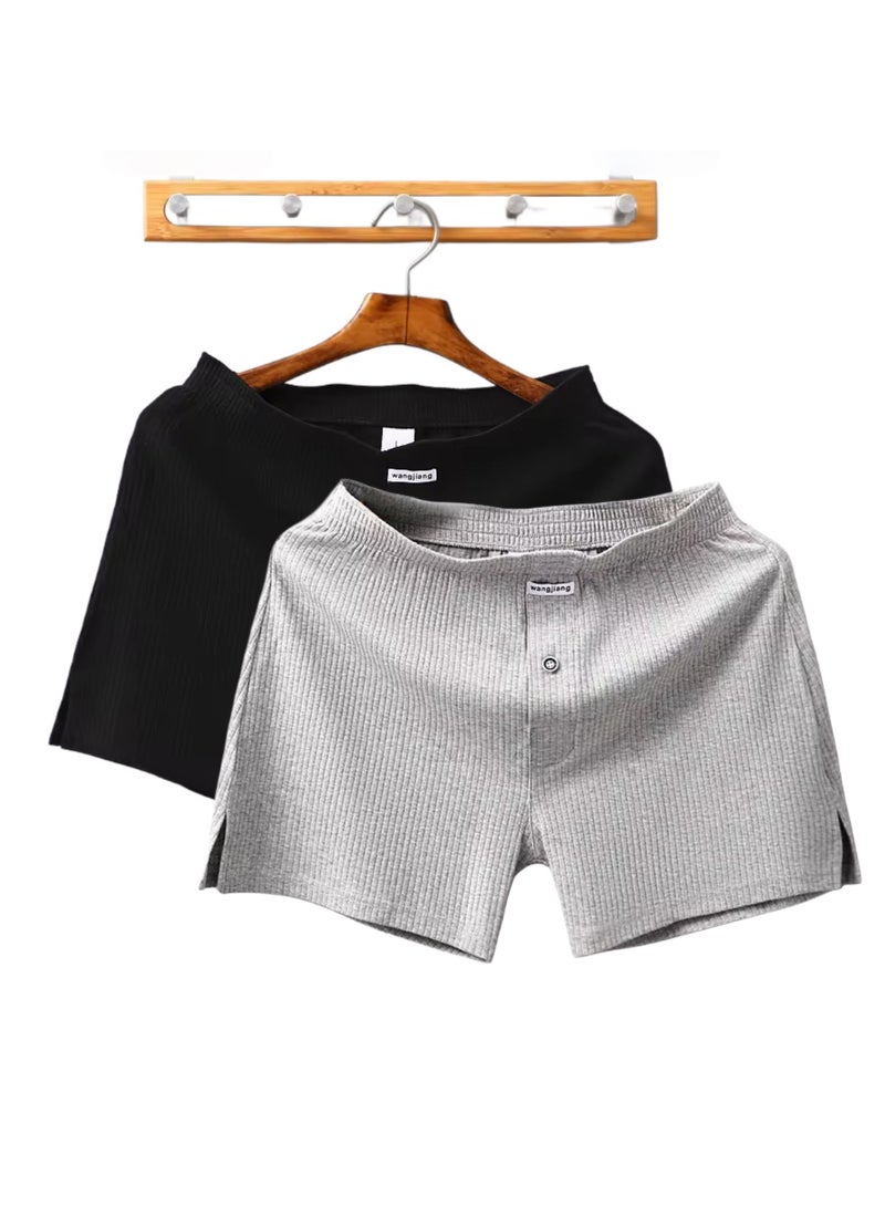 Mens Boxers Boxer Shorts For Mens Cotton Boxer Men Boxer Brief 2 Pack  - Image 1