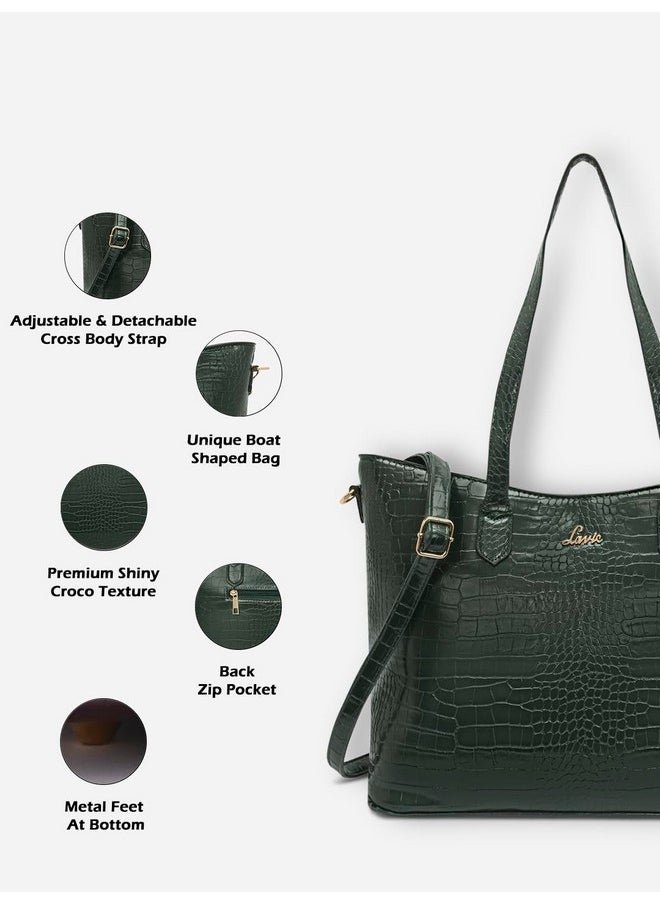 Lavie Lavie Women's Hailon Tote Handbag (Large, Dk Green)  - Image 3